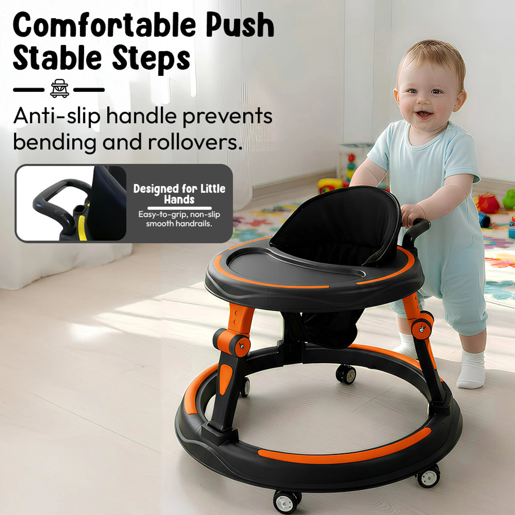 StarAndDaisy Activity Walker (Black, Orange) - Image 2