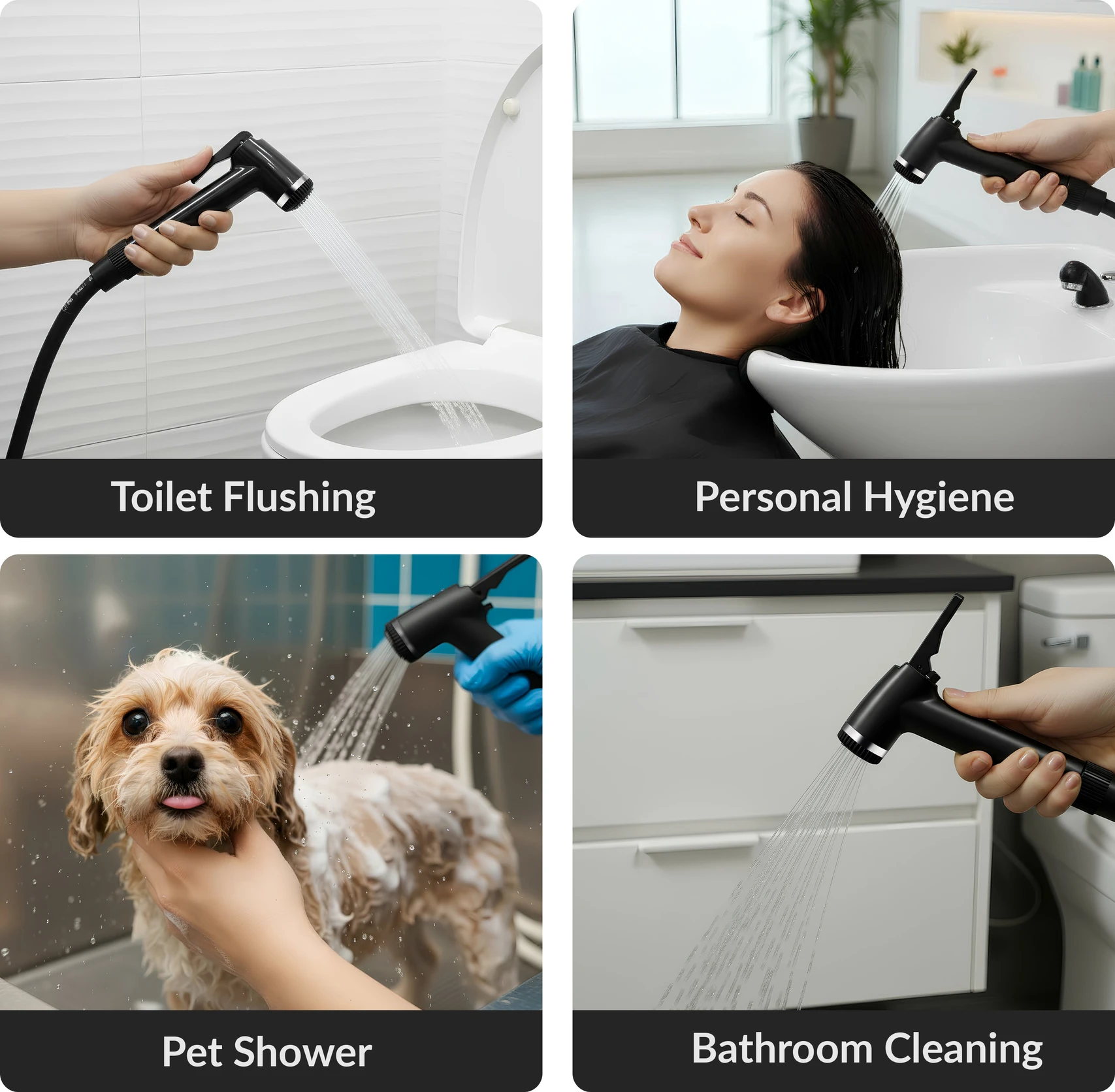 Plantex Health Faucet Set/ABS Health Faucet with 1 Meter Shower Hose Pipe and Wall Hook Health Faucet (Wall Mount Installation Type) - Image 5