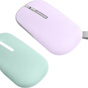 ASUS MD100 Marshmallow Wireless Ambidextrous Optical Mouse (Lilac Mist Purple, Brave Green)