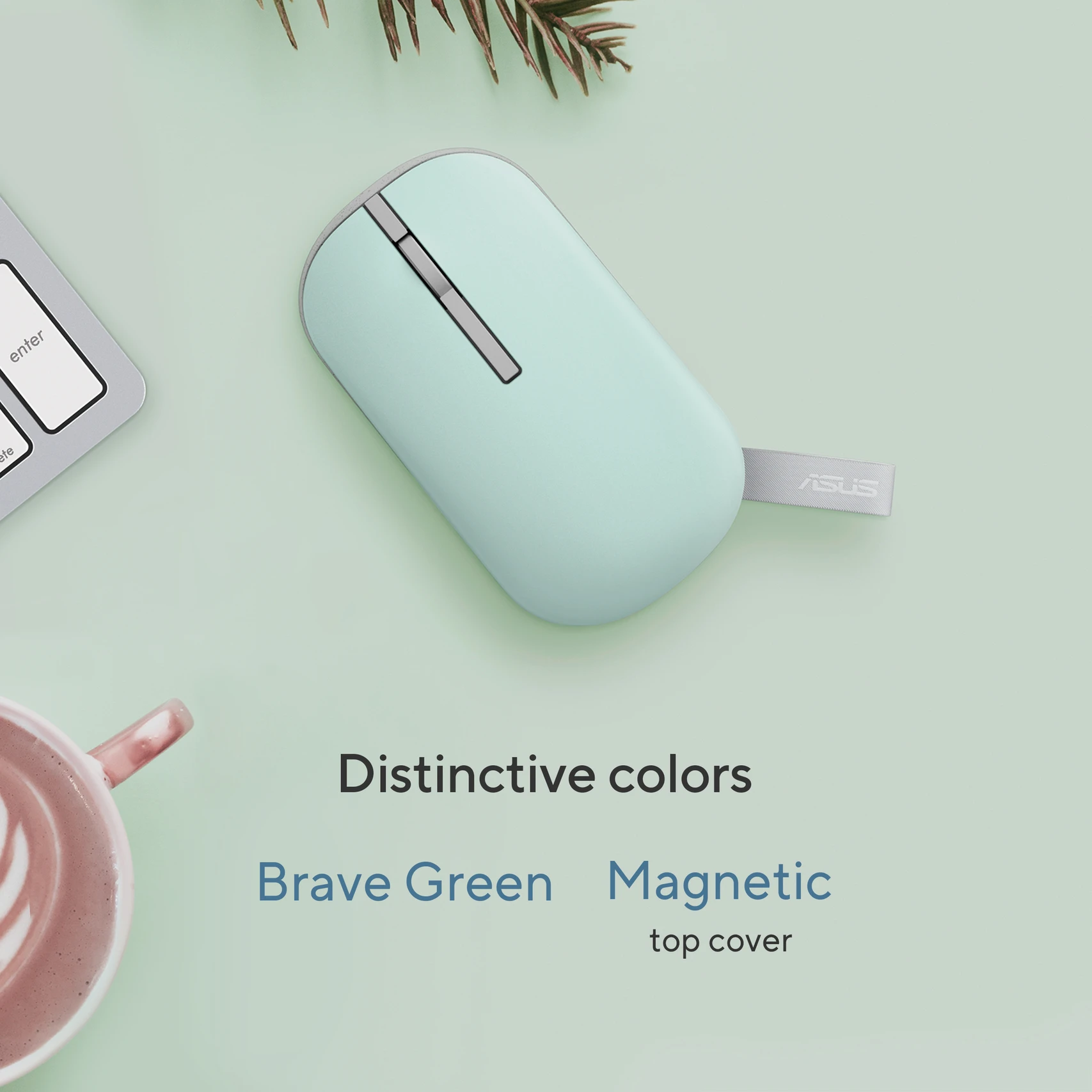 ASUS MD100 Marshmallow Wireless Ambidextrous Optical Mouse (Lilac Mist Purple, Brave Green) - Image 5