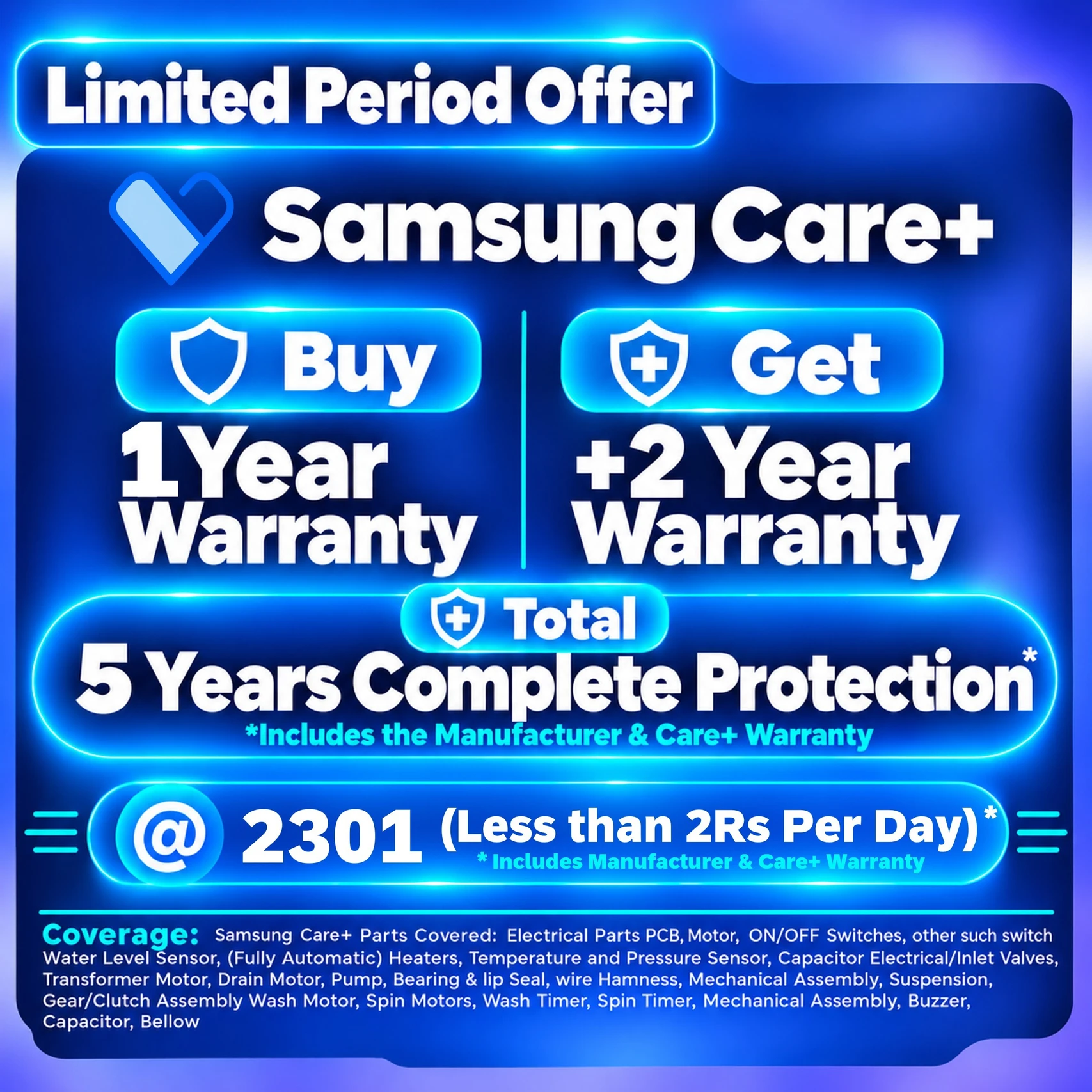 Samsung 12 kg 5 Star, AI Ecobubble, Super Speed, Wi-Fi, Hygiene Steam, Digital Inverter Motor Fully Automatic Front Load with In-built Heater Black, Grey (WW12DG5B24AXTL) - Image 5